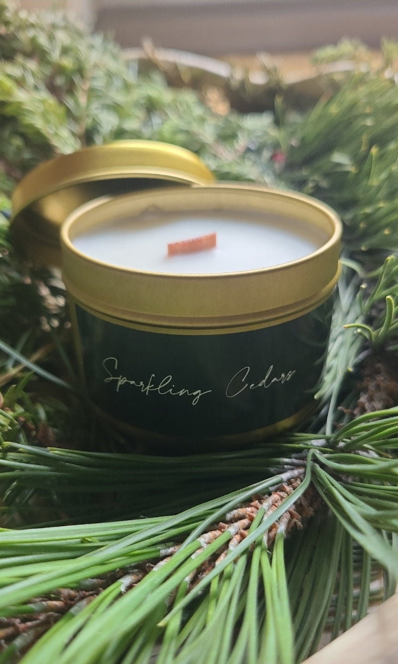 SPARKLING CEDAR ~ CANDLE 4oz