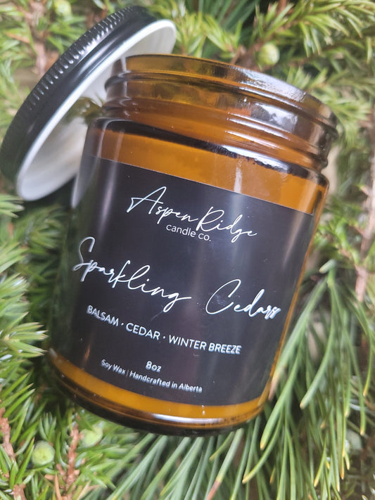 SPARKLING CEDAR ~ 8oz Candle